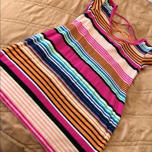 Dress colorful striped